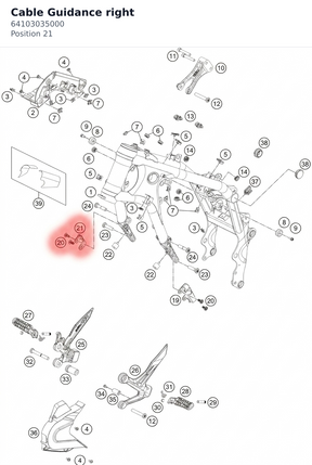 Diagram preview: Cable Guidance right (64103035000)