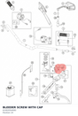 Diagram preview: BLEEDER SCREW WITH CAP (61002054000)