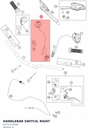 Diagram preview: HANDLEBAR SWITCH, RIGHT (63711074000)