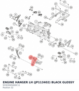 Diagram preview: ENGINE HANGER LH (JP113402) BLACK GLOSSY (93303005000C11)