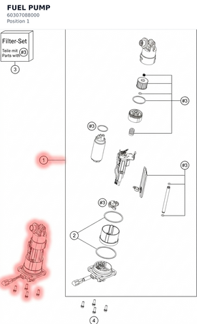 Diagram preview: FUEL PUMP (60307088000)