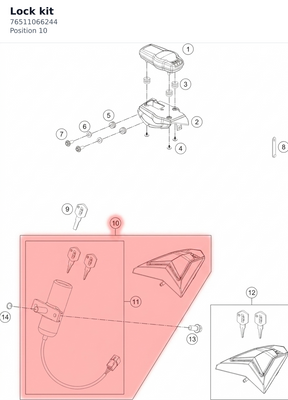 Diagram preview: Lock kit (76511066244)