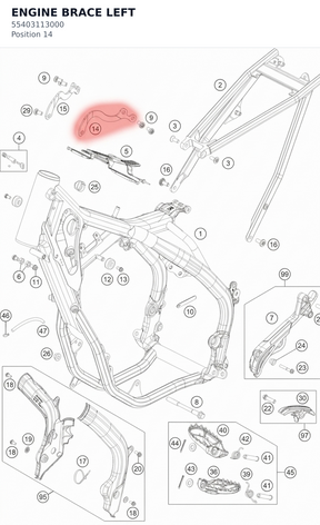 Diagram preview: ENGINE BRACE LEFT (55403113000)