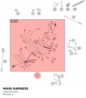 Diagram preview: MAIN HARNESS (76011075200)