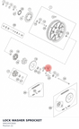 Diagram preview: LOCK WASHER SPROCKET (90610053000)