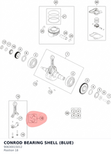 Diagram preview: CONROD BEARING SHELL (BLUE) (90630015012)