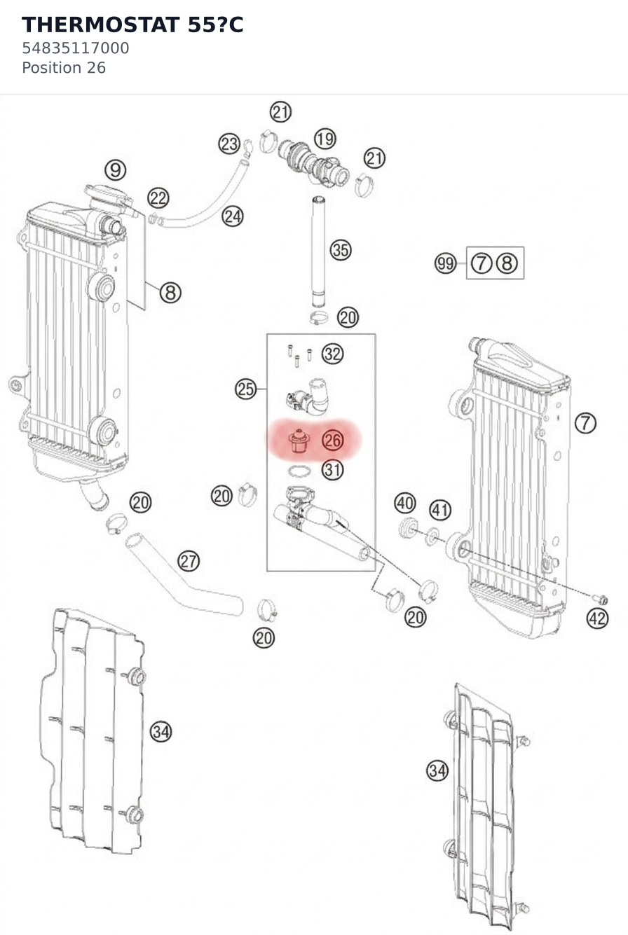 Diagram preview: THERMOSTAT 55?C (54835117000)