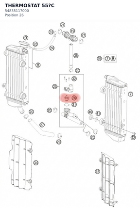 Diagram preview: THERMOSTAT 55?C (54835117000)