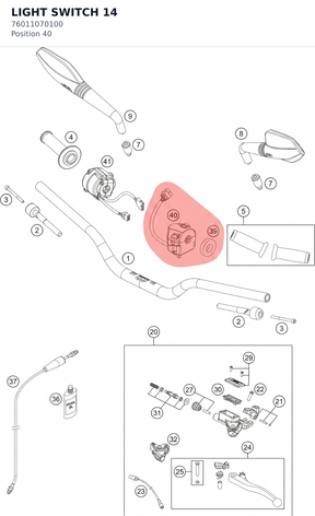 Diagram preview: LIGHT SWITCH                14 (76011070100)