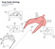 Diagram preview: Fuel tank fairing (64108054100AB)