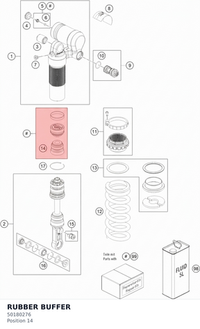 Diagram preview: RUBBER BUFFER (50180276)