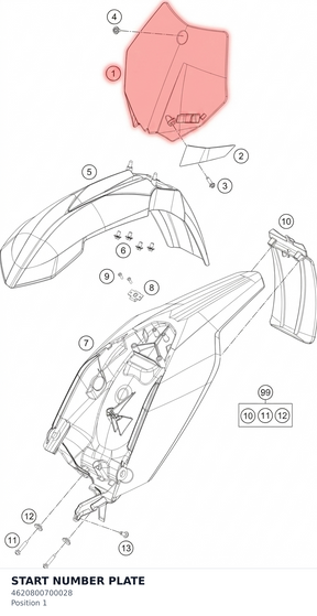 Diagram preview: START NUMBER PLATE (4620800700028)