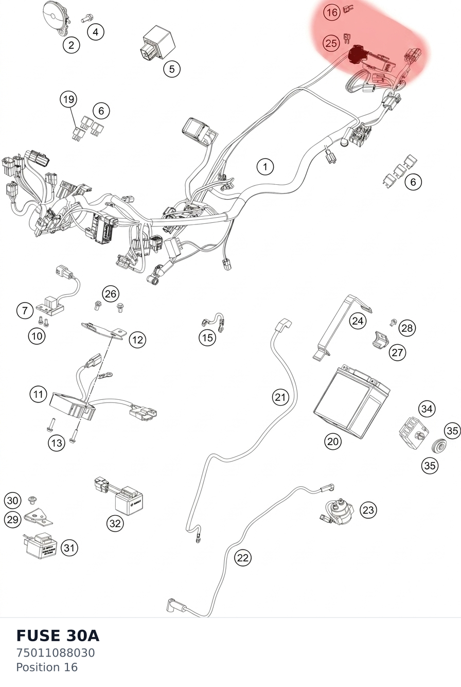 Diagram preview: FUSE 30A (75011088030)