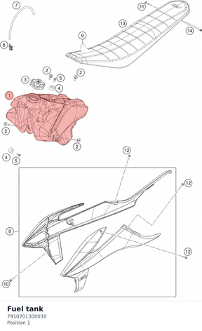 Diagram preview: Fuel tank (7910701300030)