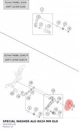 Diagram preview: SPECIAL WASHER ALU 8X24 MM ELO (58303061100)
