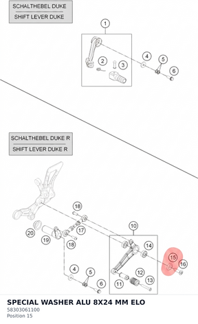 Diagram preview: SPECIAL WASHER ALU 8X24 MM ELO (58303061100)