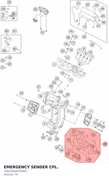 Diagram preview: EMERGENCY SENDER CPL. (76412084033M01)