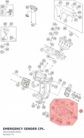 Diagram preview: EMERGENCY SENDER CPL. (76412084033M01)
