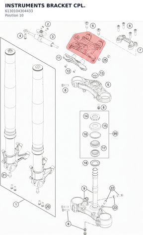 Diagram preview: INSTRUMENTS BRACKET CPL. (6130104304433)