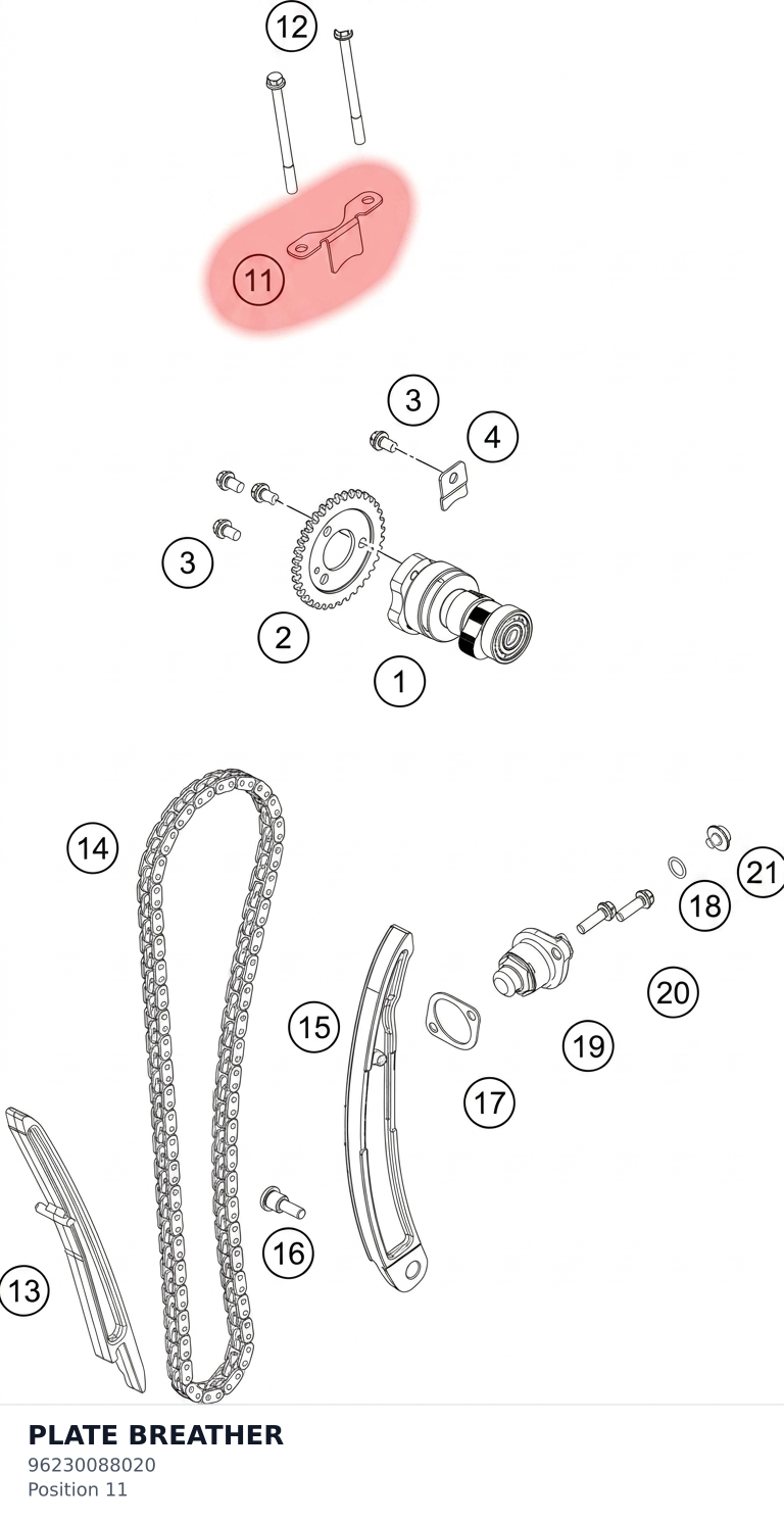 Diagram preview: PLATE BREATHER (96230088020)