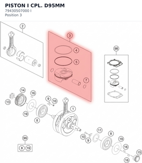 Diagram preview: PISTON I CPL. D95MM (79430507000 I)