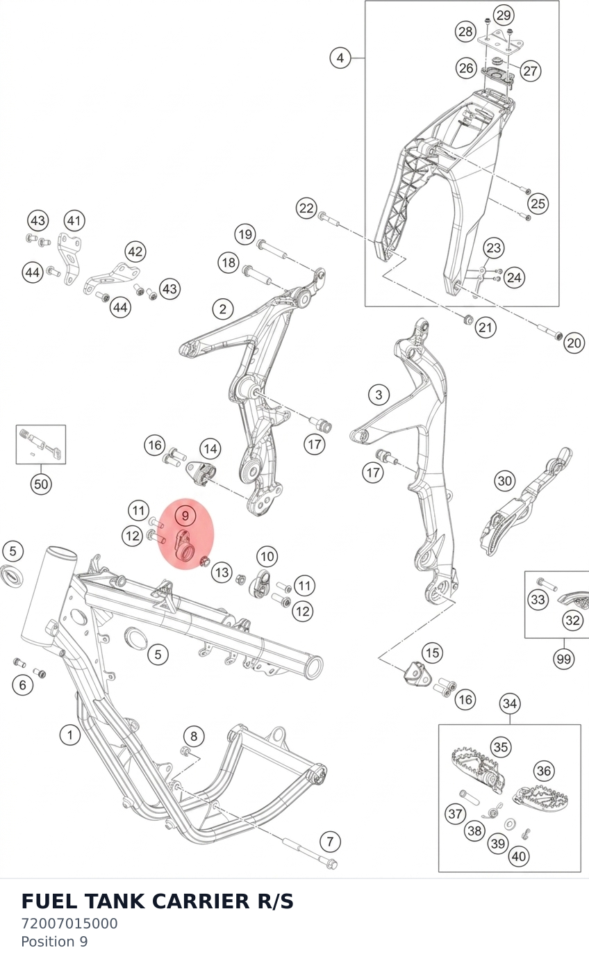 Diagram preview: FUEL TANK CARRIER R/S (72007015000)