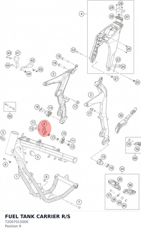 Diagram preview: FUEL TANK CARRIER R/S (72007015000)