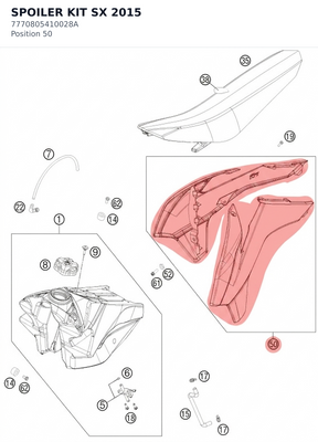Diagram preview: SPOILER KIT SX            2015 (7770805410028A)