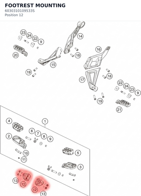 Diagram preview: FOOTREST MOUNTING (6030310109533S)
