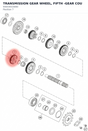 Diagram preview: TRANSMISSION GEAR WHEEL, FIFTH -GEAR COU (93033015000)