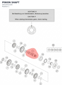 Diagram preview: PINION SHAFT (50533010100)