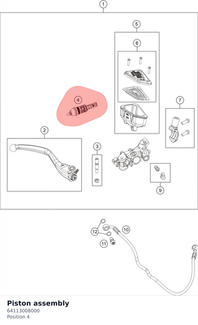 Diagram preview: Piston assembly (64113008000)