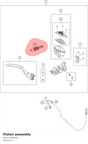 Diagram preview: Piston assembly (64113008000)