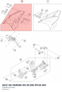 Diagram preview: ASLY SD FAIRING RH RC390 MY20 WH (93808051044AB)