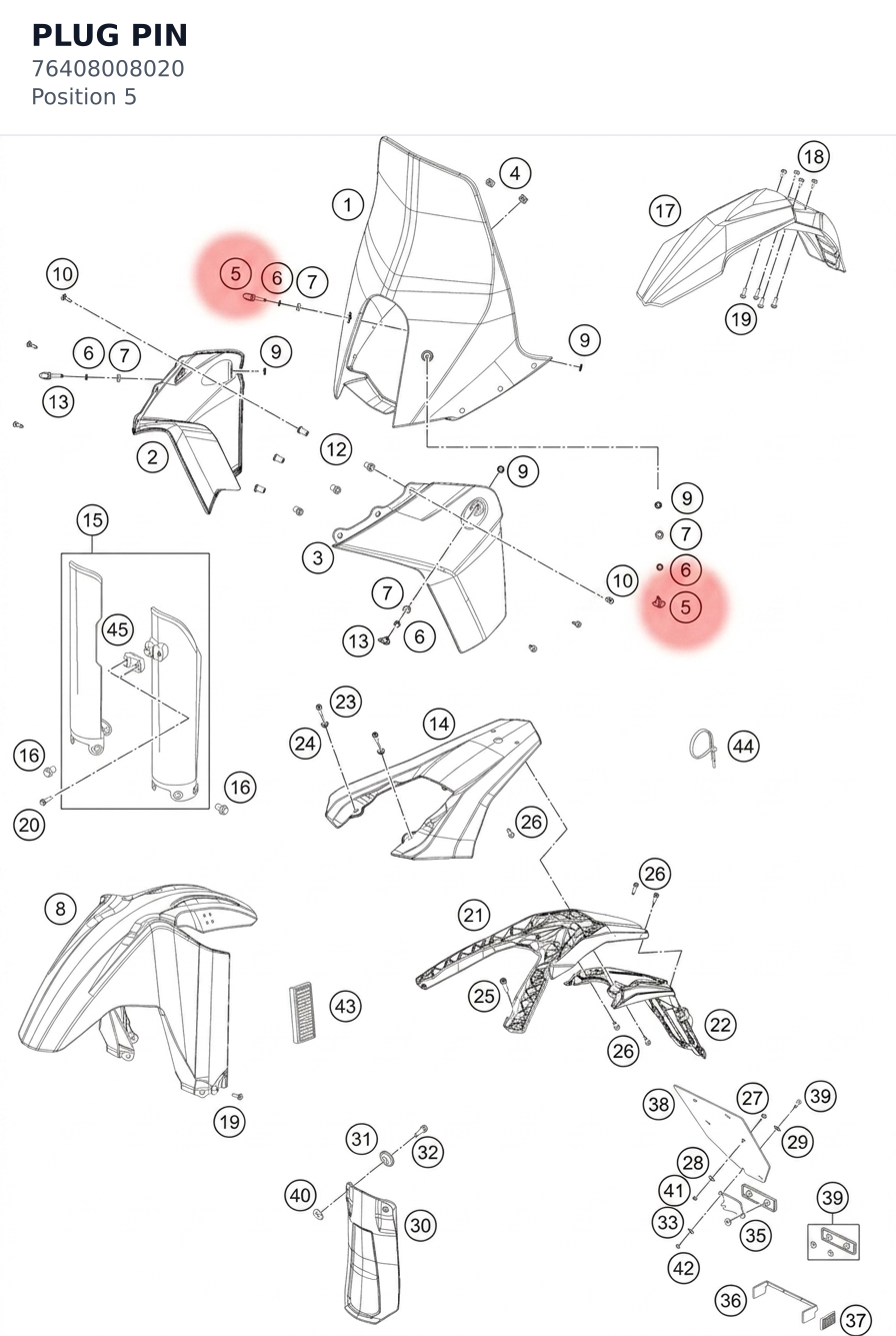 Diagram preview: PLUG PIN (76408008020)