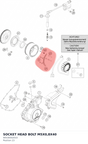 Diagram preview: SOCKET HEAD BOLT M5X0,8X40 (90530002010)