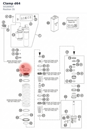 Diagram preview: Clamp d64 (50180937)