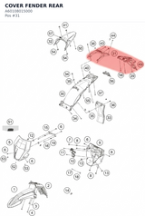 Diagram preview: COVER FENDER REAR (A60108015000)
