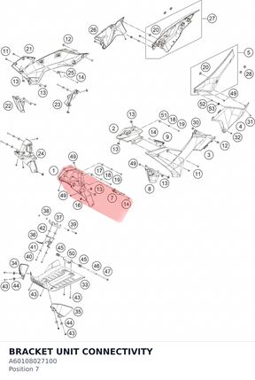Diagram preview: BRACKET UNIT CONNECTIVITY (A60108027100)