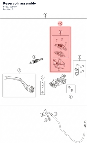 Diagram preview: Reservoir assembly (64113029044)