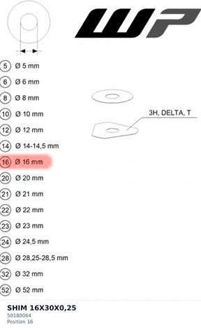 Diagram preview: SHIM 16X30X0,25 (50180064)