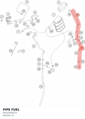 Diagram preview: PIPE FUEL (94515020275)