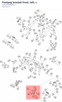 Diagram preview: Footpeg bracket front, left, c (C63703038066C1)
