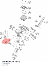 Diagram preview: ENGINE VENT HOSE (93030088050)
