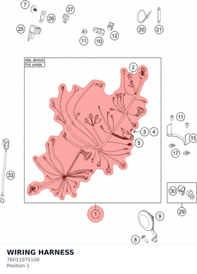 Diagram preview: WIRING HARNESS (76011075100)
