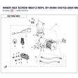 INNER HEX SCREW M6X12 REPL BY 6KM#-040702-8000 product image