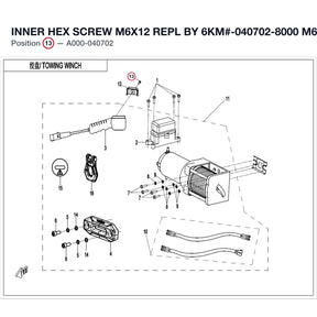 INNER HEX SCREW M6X12 REPL BY 6KM#-040702-8000 product image