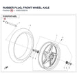 RUBBER PLUG, FRONT WHEEL AXLE product image