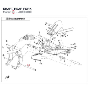 SHAFT, REAR FORK product image