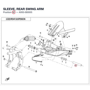 SLEEVE, REAR SWING ARM product image